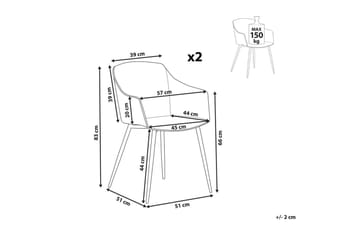 Set med 2 matstolar Fonda ll - Grönt, ljust trä - Möbler - Fåtölj & stolar - Matstol & köksstol