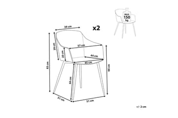 Set med 2 matstolar Fonda ll - Grönt, ljust trä - Möbler - Fåtölj & stolar - Matstol & köksstol