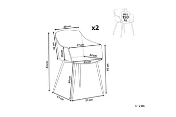 Set med 2 matstolar Fonda ll - Grönt, ljust trä - Möbler - Fåtölj & stolar - Matstol & köksstol