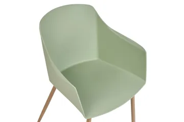 Set med 2 matstolar Fonda ll - Grönt, ljust trä - Möbler - Fåtölj & stolar - Matstol & köksstol