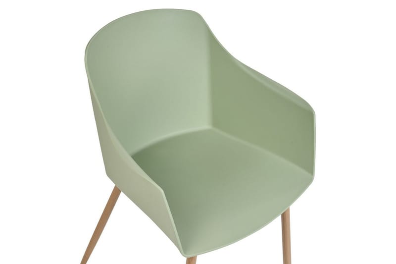 Set med 2 matstolar Fonda ll - Grönt, ljust trä - Möbler - Fåtölj & stolar - Matstol & köksstol