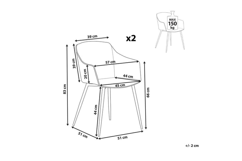 Set med 2 matstolar Fonda ll - Vit, ljust trä - Möbler - Fåtölj & stolar - Matstol & köksstol