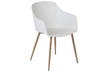 Set med 2 matstolar Fonda ll - Vit, ljust trä - Möbler - Fåtölj & stolar - Matstol & köksstol