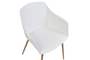 Set med 2 matstolar Fonda ll - Vit, ljust trä - Möbler - Fåtölj & stolar - Matstol & köksstol