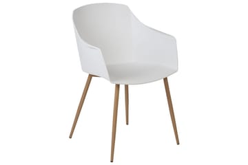 Set med 2 matstolar Fonda ll - Vit, ljust trä - Möbler - Fåtölj & stolar - Matstol & köksstol