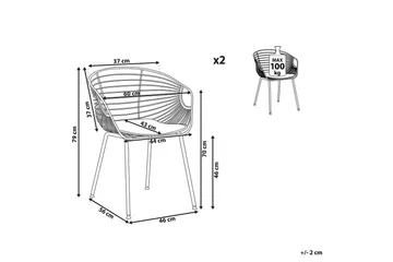 Set med 2 matstolar Hoback - Möbler - Fåtölj & stolar - Matstol & köksstol