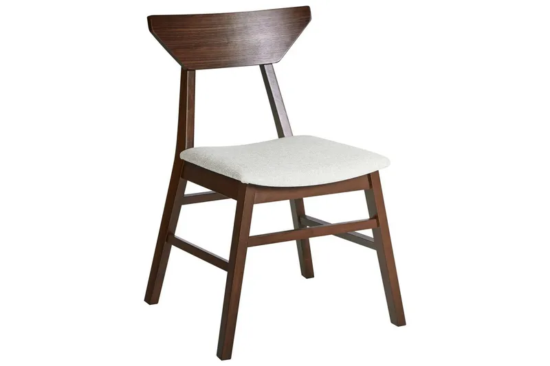 Set med 2 matstolar Hopkins - Brun, Beige - Möbler - Fåtölj & stolar - Matstol & köksstol