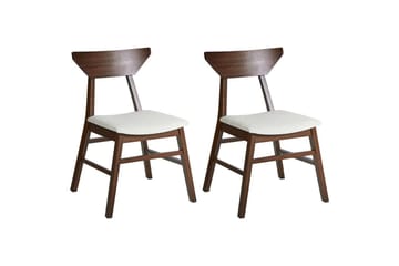 Set med 2 matstolar Hopkins - Brun, Beige - Möbler - Fåtölj & stolar - Matstol & köksstol