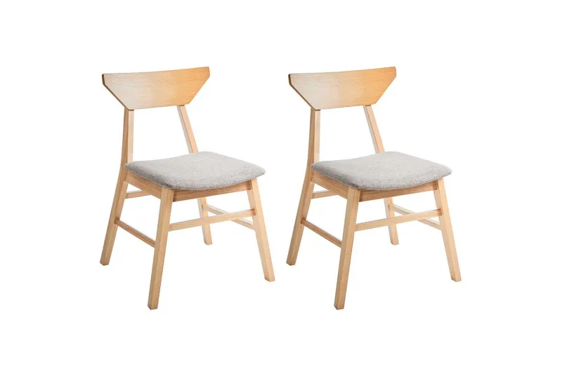 Set med 2 matstolar Hopkins - Brun, Taupe - Möbler - Fåtölj & stolar - Matstol & köksstol