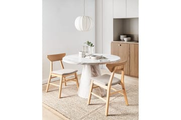 Set med 2 matstolar Hopkins - Brun, Taupe - Möbler - Fåtölj & stolar - Matstol & köksstol