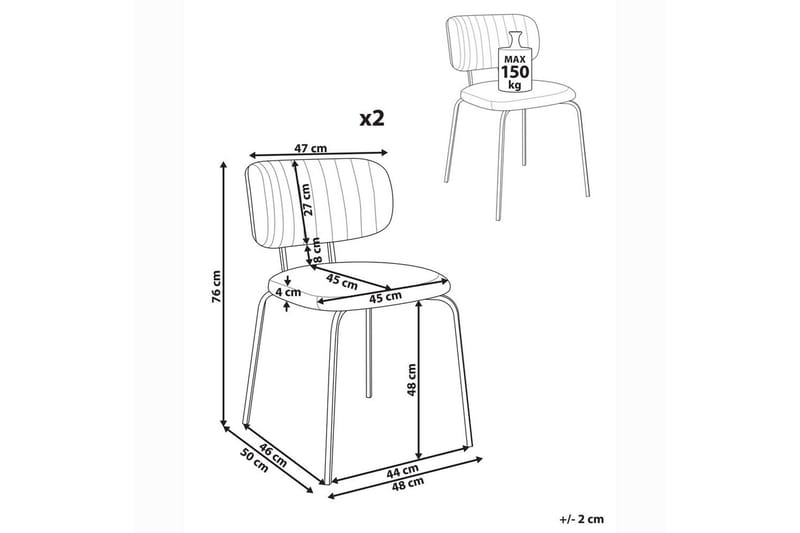 Set med 2 matstolar Irins - Möbler - Fåtölj & stolar - Matstol & köksstol