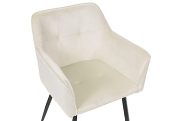 Set med 2 matstolar Jasmin - Beige, svart - Möbler - Fåtölj & stolar - Matstol & köksstol