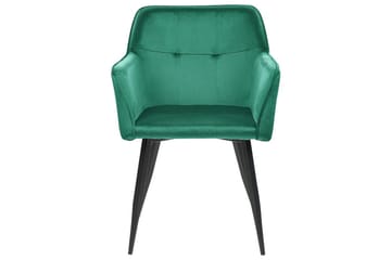 Set med 2 matstolar Jasmin - Grön, Svart - Möbler - Fåtölj & stolar - Matstol & köksstol