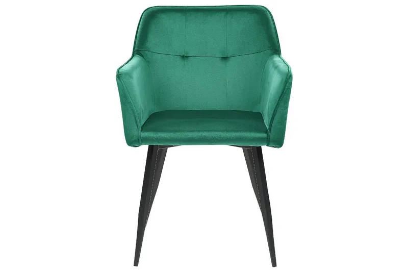 Set med 2 matstolar Jasmin - Grön, Svart - Möbler - Fåtölj & stolar - Matstol & köksstol