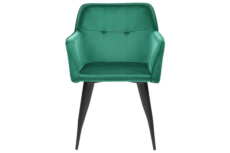 Set med 2 matstolar Jasmin - Grön, Svart - Möbler - Fåtölj & stolar - Matstol & köksstol
