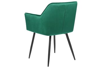 Set med 2 matstolar Jasmin - Grön, Svart - Möbler - Fåtölj & stolar - Matstol & köksstol