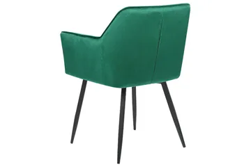 Set med 2 matstolar Jasmin - Grön, Svart - Möbler - Fåtölj & stolar - Matstol & köksstol