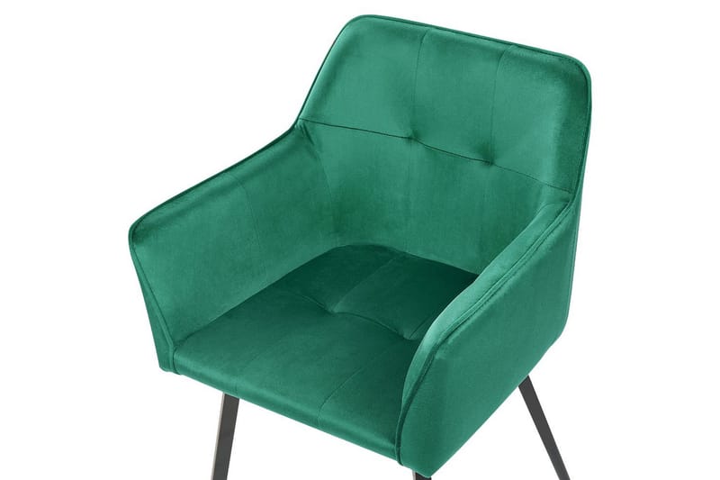 Set med 2 matstolar Jasmin - Grön, Svart - Möbler - Fåtölj & stolar - Matstol & köksstol