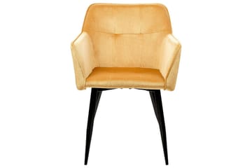 Set med 2 matstolar Jasmin - Gul, Svart - Möbler - Fåtölj & stolar - Matstol & köksstol