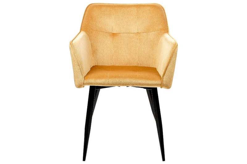 Set med 2 matstolar Jasmin - Gul, Svart - Möbler - Fåtölj & stolar - Matstol & köksstol