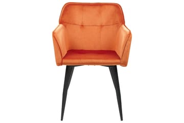 Set med 2 matstolar Jasmin - Orange, svart - Möbler - Fåtölj & stolar - Matstol & köksstol