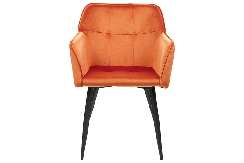 Set med 2 matstolar Jasmin - Orange, svart - Möbler - Fåtölj & stolar - Matstol & köksstol