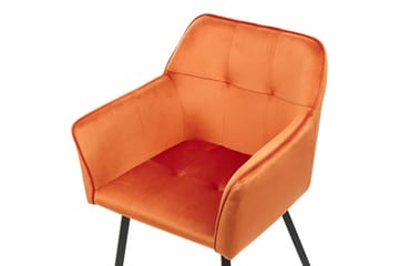 Set med 2 matstolar Jasmin - Orange, svart - Möbler - Fåtölj & stolar - Matstol & köksstol