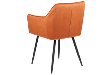 Set med 2 matstolar Jasmin - Orange, svart - Möbler - Fåtölj & stolar - Matstol & köksstol