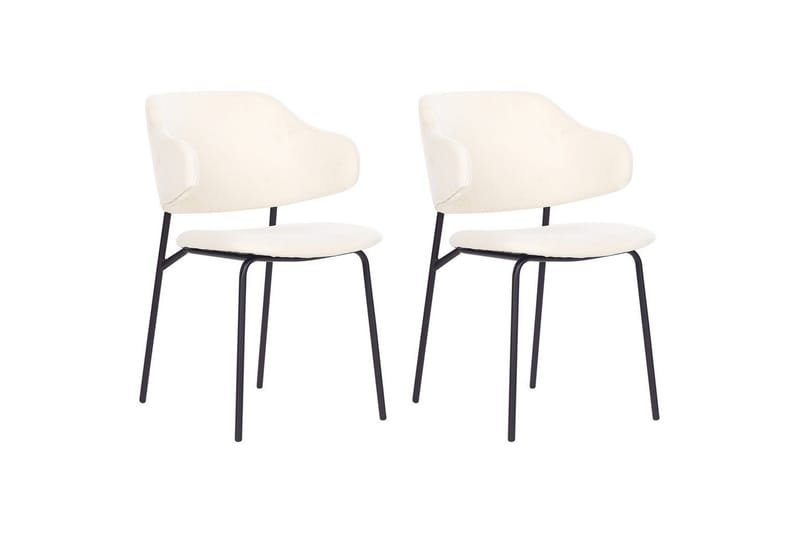 Set med 2 matstolar Kenai - Beige, svart - Möbler - Fåtölj & stolar - Matstol & köksstol