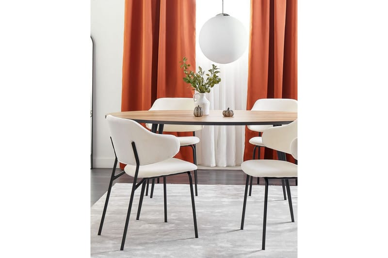 Set med 2 matstolar Kenai - Beige, svart - Möbler - Fåtölj & stolar - Matstol & köksstol