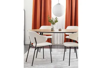 Set med 2 matstolar Kenai - Beige, svart - Möbler - Fåtölj & stolar - Matstol & köksstol