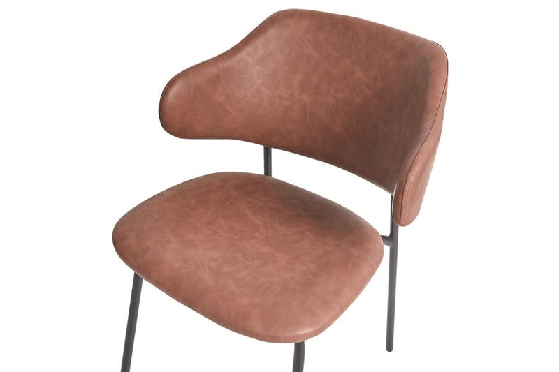 Set med 2 matstolar Kenai - Brun, Svart - Möbler - Fåtölj & stolar - Matstol & köksstol