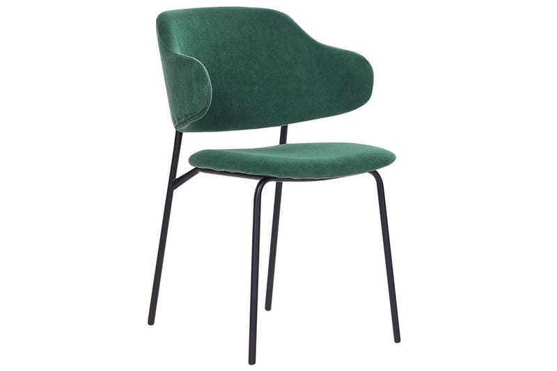 Set med 2 matstolar Kenai - Grön, Svart - Möbler - Fåtölj & stolar - Matstol & köksstol