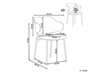 Set med 2 matstolar Kenai - Grön, Svart - Möbler - Fåtölj & stolar - Matstol & köksstol