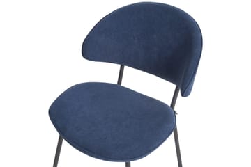Set med 2 matstolar Kiana - Blå, Svart - Möbler - Fåtölj & stolar - Matstol & köksstol
