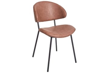 Set med 2 matstolar Kiana - Brun, Svart - Möbler - Fåtölj & stolar - Matstol & köksstol