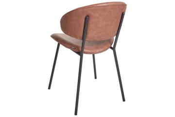 Set med 2 matstolar Kiana - Brun, Svart - Möbler - Fåtölj & stolar - Matstol & köksstol