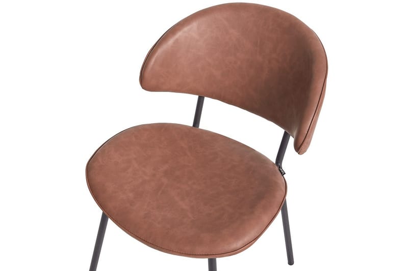 Set med 2 matstolar Kiana - Brun, Svart - Möbler - Fåtölj & stolar - Matstol & köksstol