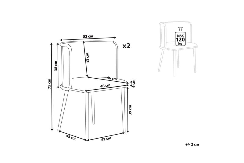 Set med 2 matstolar Kobuk - Möbler - Fåtölj & stolar - Matstol & köksstol