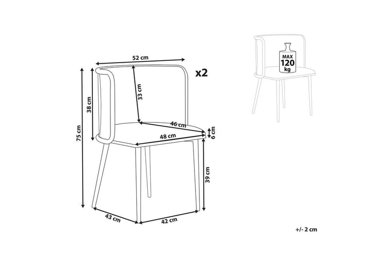 Set med 2 matstolar Kobuk - Möbler - Fåtölj & stolar - Matstol & köksstol