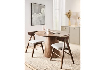 Set med 2 matstolar Lacota - Brun, grå - Möbler - Fåtölj & stolar - Matstol & köksstol