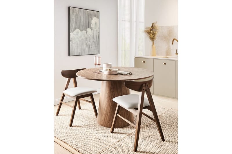 Set med 2 matstolar Lacota - Brun, grå - Möbler - Fåtölj & stolar - Matstol & köksstol