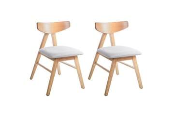 Set med 2 matstolar Lacota - Ljusbrun, grå - Möbler - Fåtölj & stolar - Matstol & köksstol