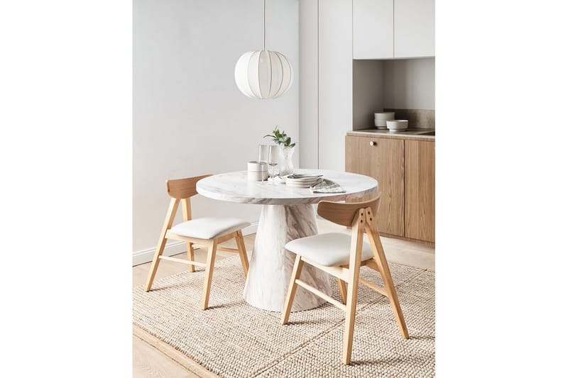 Set med 2 matstolar Lacota - Ljusbrun, grå - Möbler - Fåtölj & stolar - Matstol & köksstol