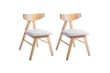 Set med 2 matstolar Lacota - Ljusbrun, grå - Möbler - Fåtölj & stolar - Matstol & köksstol