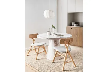 Set med 2 matstolar Leland - Brun, grå - Möbler - Fåtölj & stolar - Matstol & köksstol