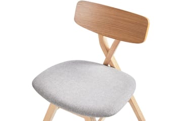 Set med 2 matstolar Leland - Brun, grå - Möbler - Fåtölj & stolar - Matstol & köksstol