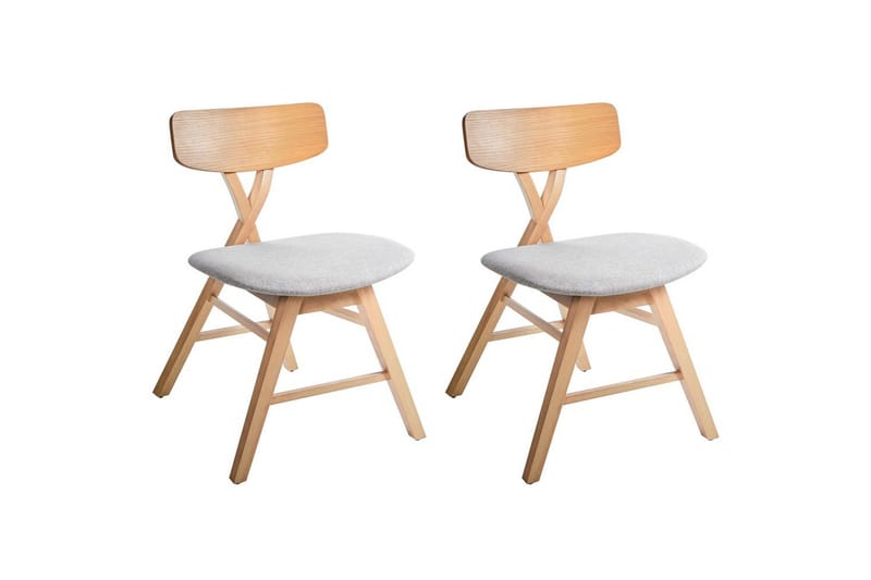 Set med 2 matstolar Leland, Brun, grå