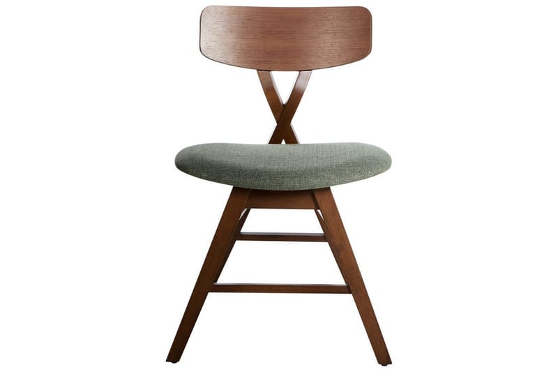 Set med 2 matstolar Leland - Brun, Grön - Möbler - Fåtölj & stolar - Matstol & köksstol