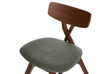 Set med 2 matstolar Leland - Brun, Grön - Möbler - Fåtölj & stolar - Matstol & köksstol